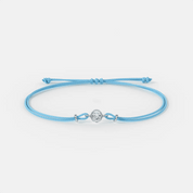 Braccialetto di corda con diamante 0.25 carati - The New Leo - Jammy Dude