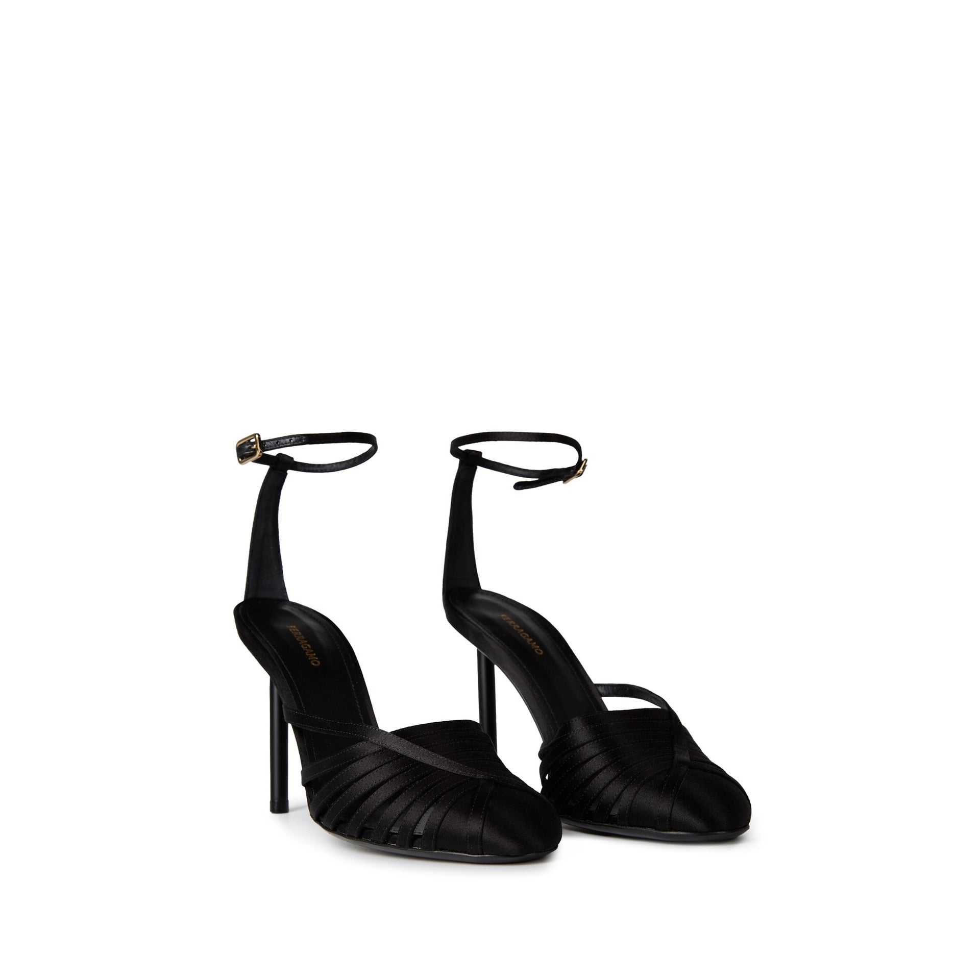 P112JD-TG 38 SUOLA GRAFF-Salvatore Ferragamo Ermelia 95 Satin Sandals