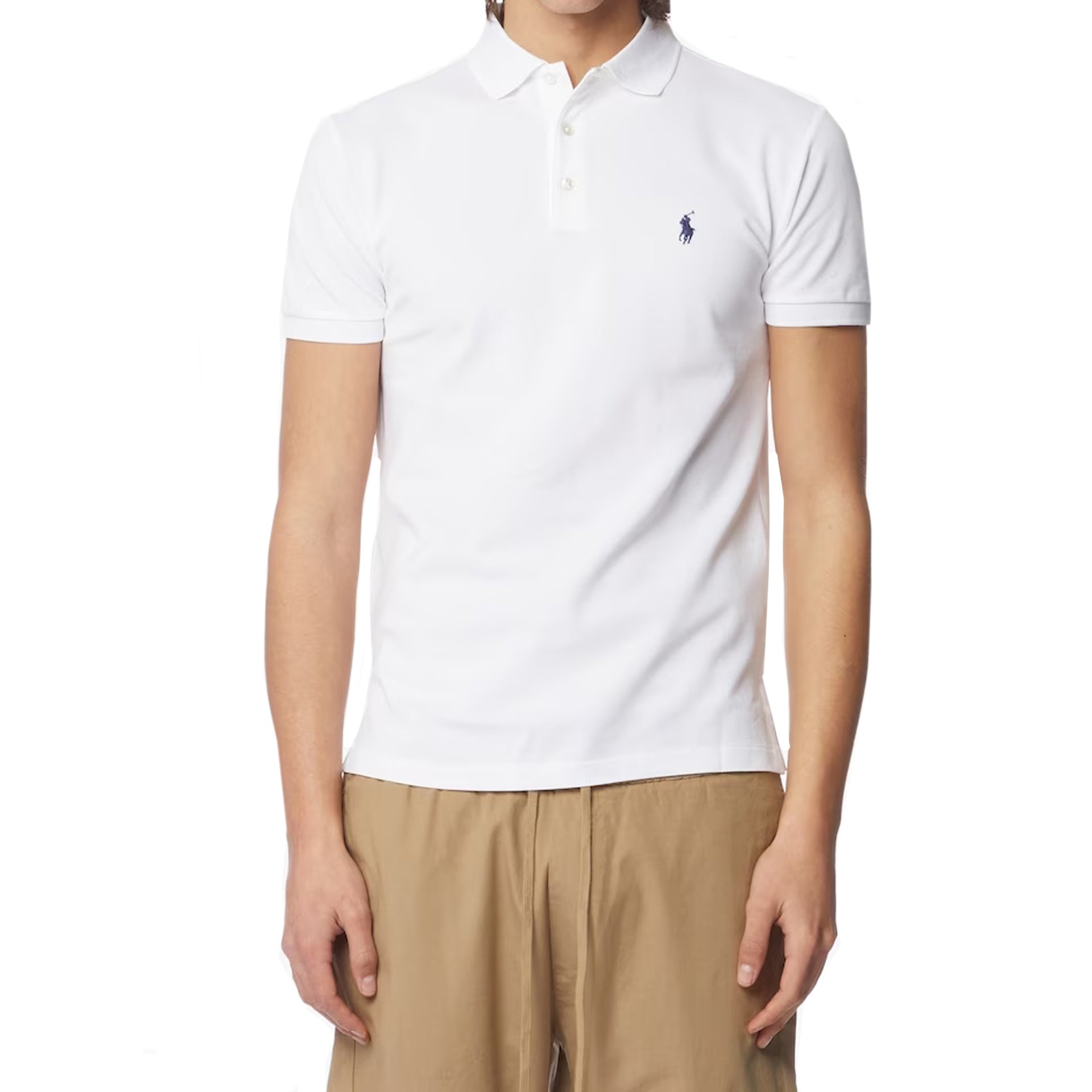 P122JD-BR-Ralph Lauren Stretch Mesh Slim Polo