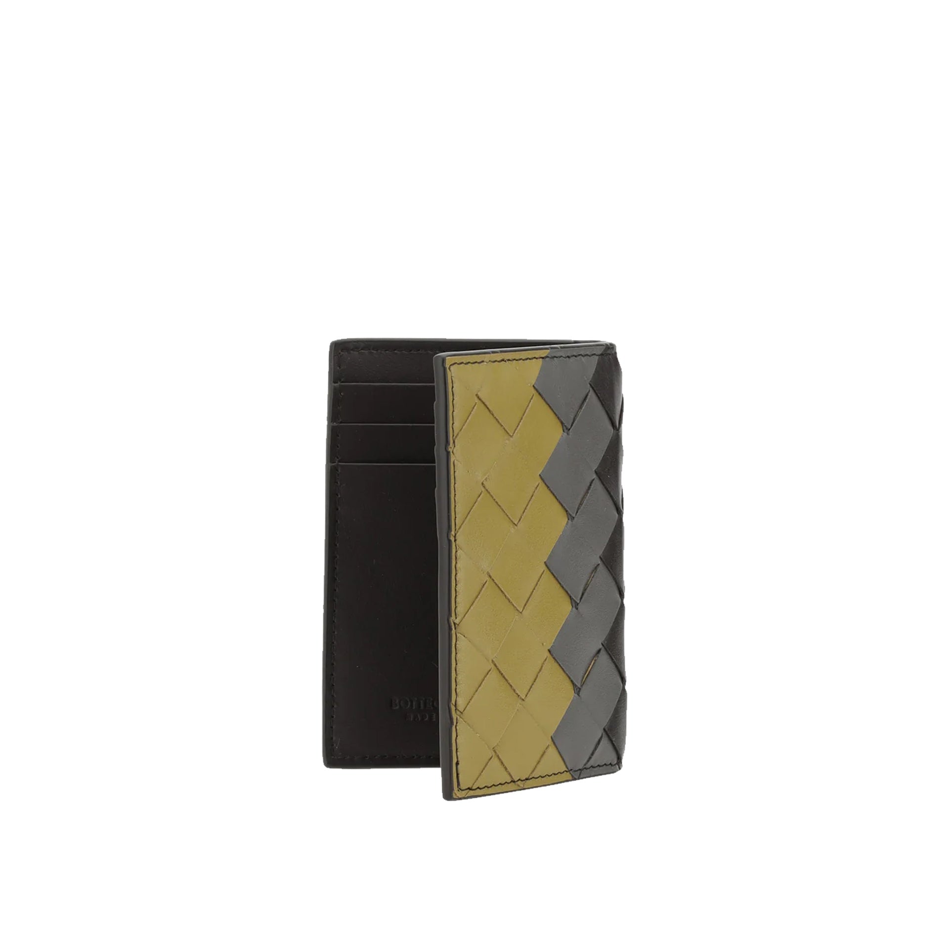 P116JD- Bottega Veneta Intrecciato Tricolor Card Holder