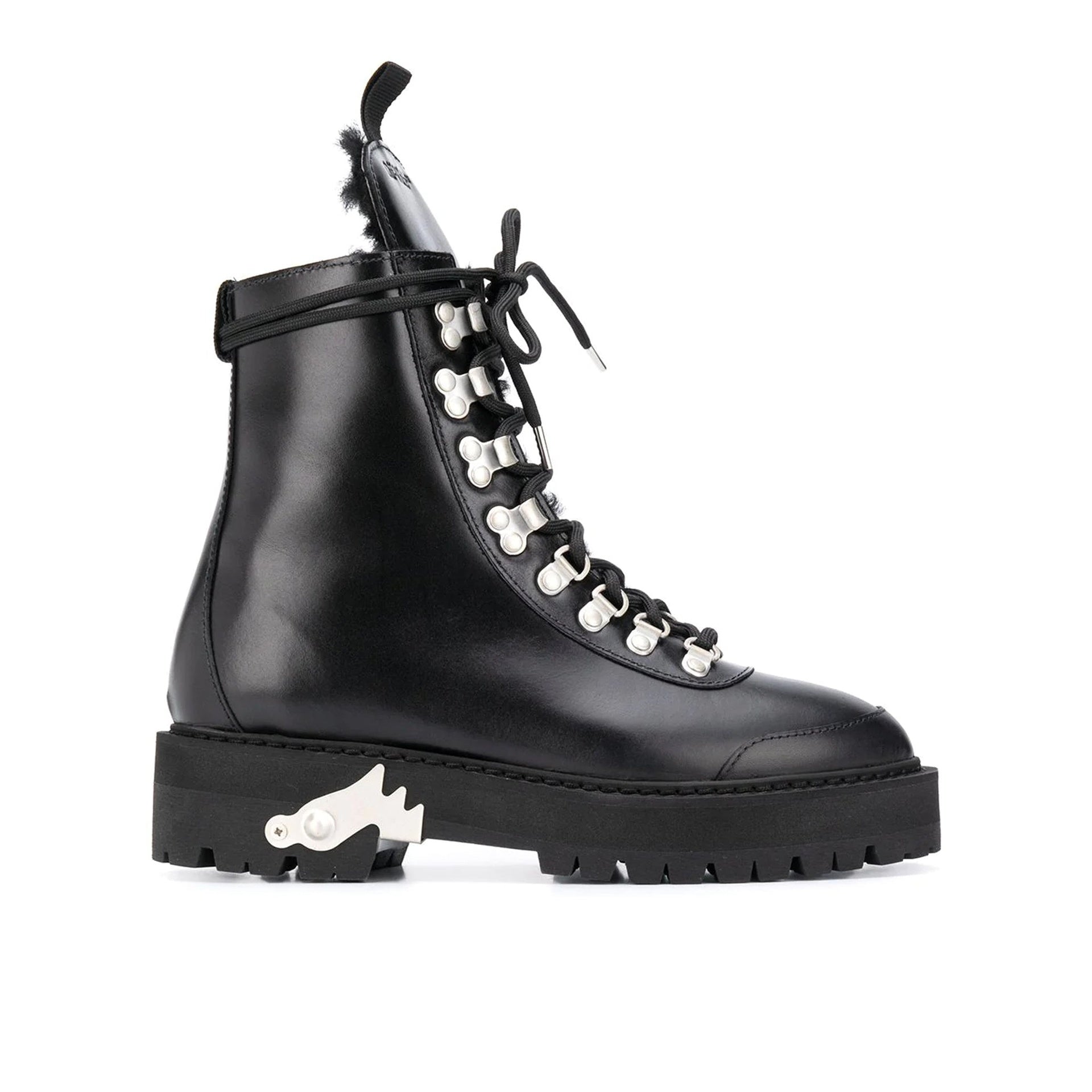 Off-White Leather Ankle Boots