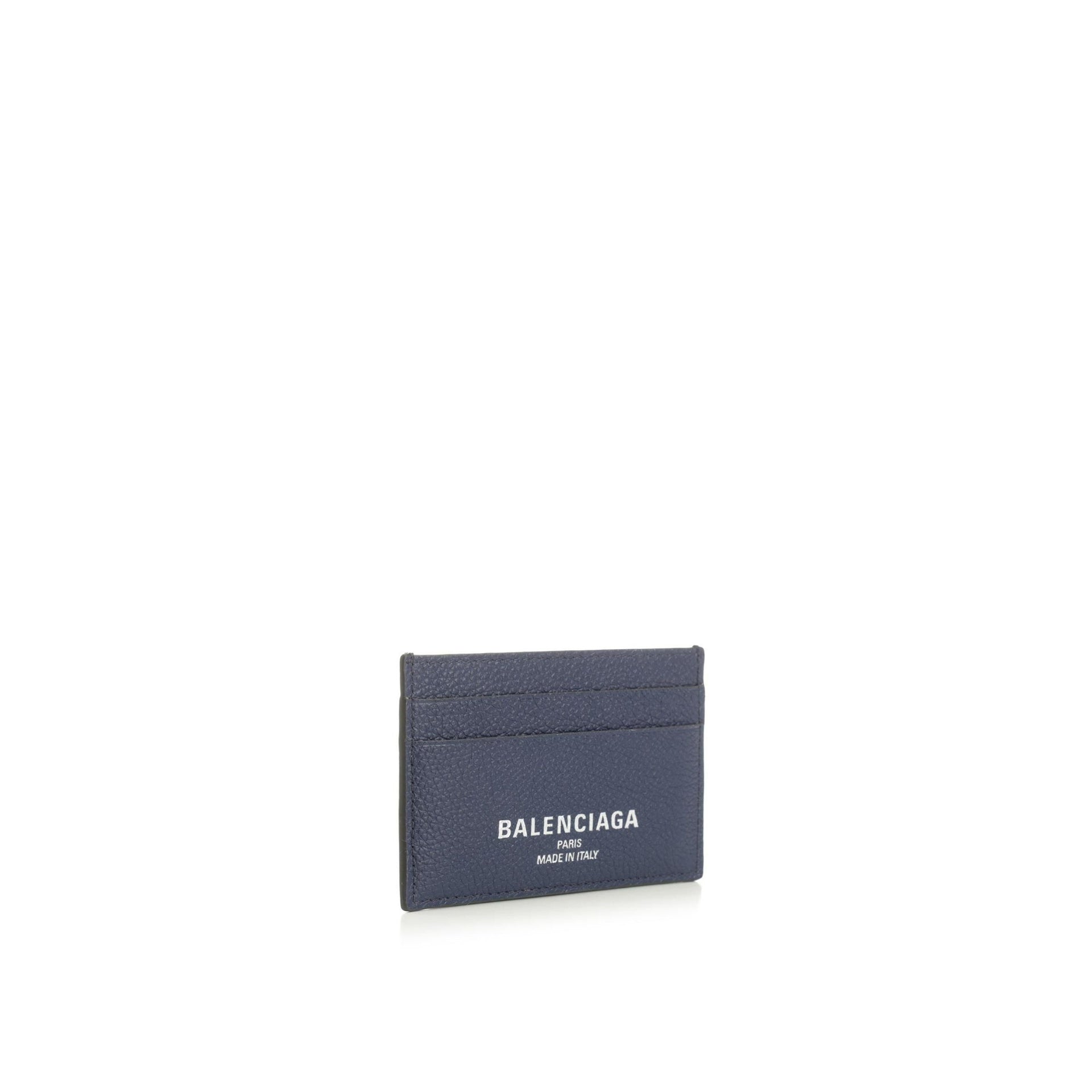 P116JD-Balenciaga Leather Logo Card Holder
