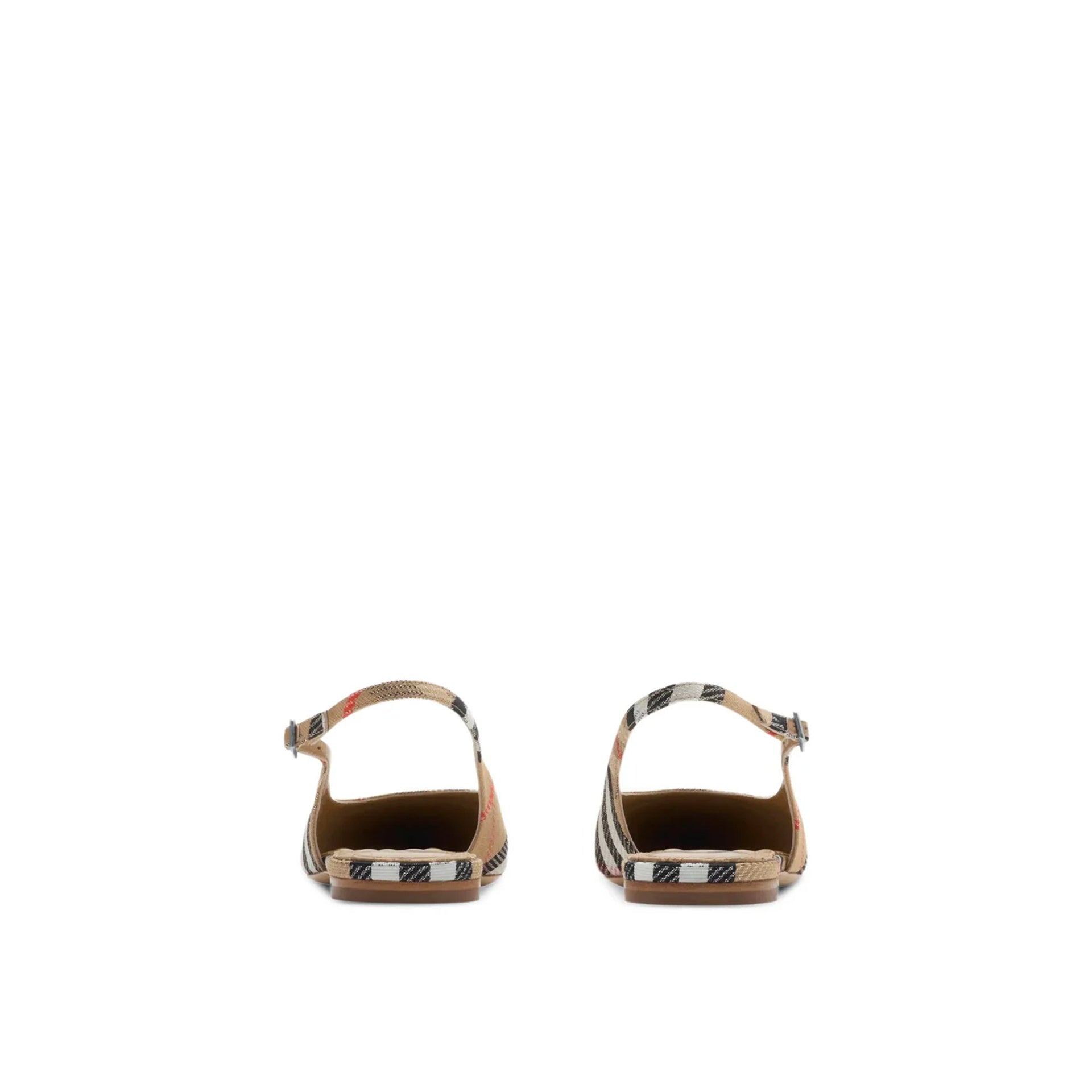 Burberry Check Birdie Slingback Ballerina Flats