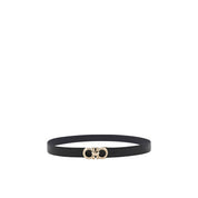 Ferragamo Black Leather Belt