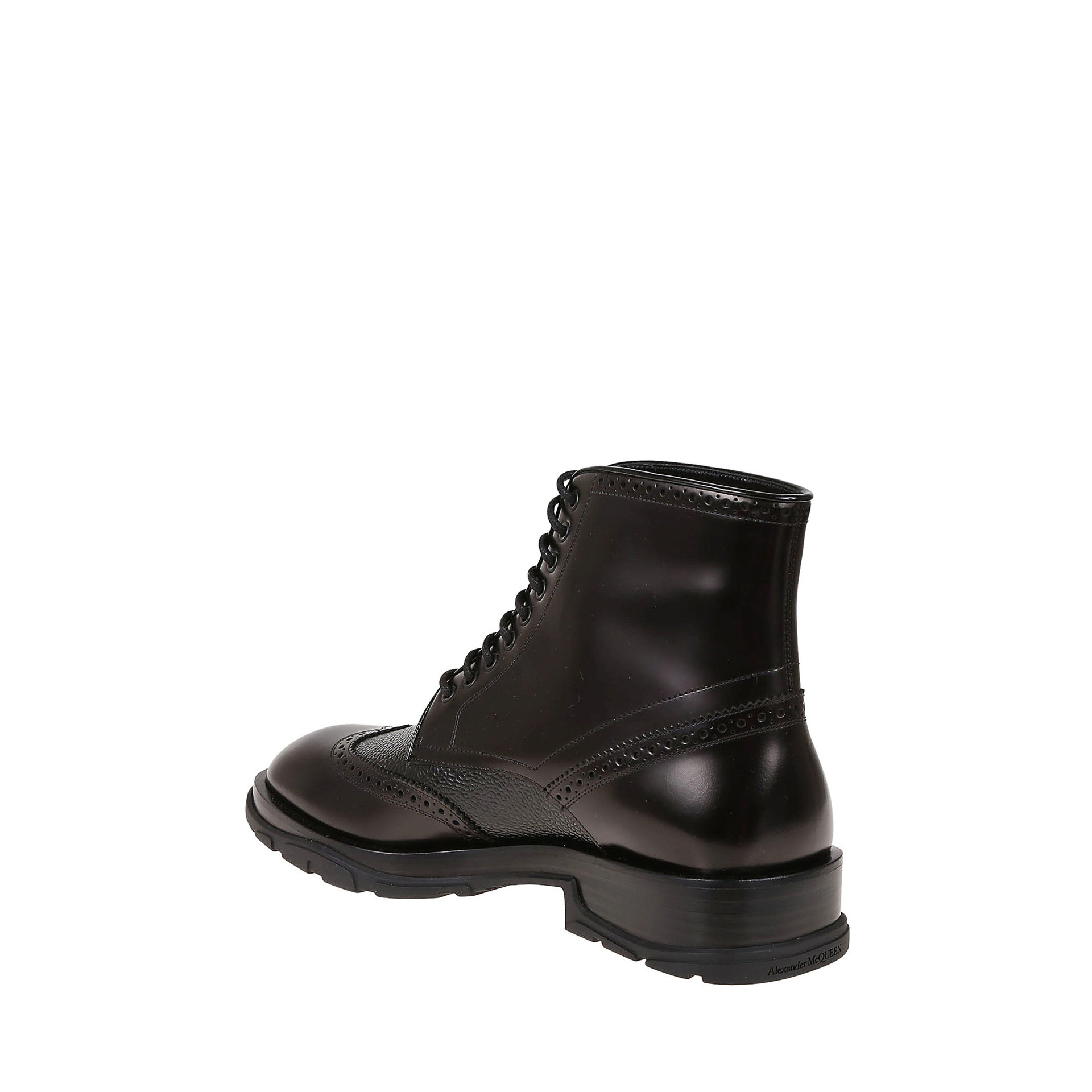Alexander Mcqueen Leather Ankle Boots