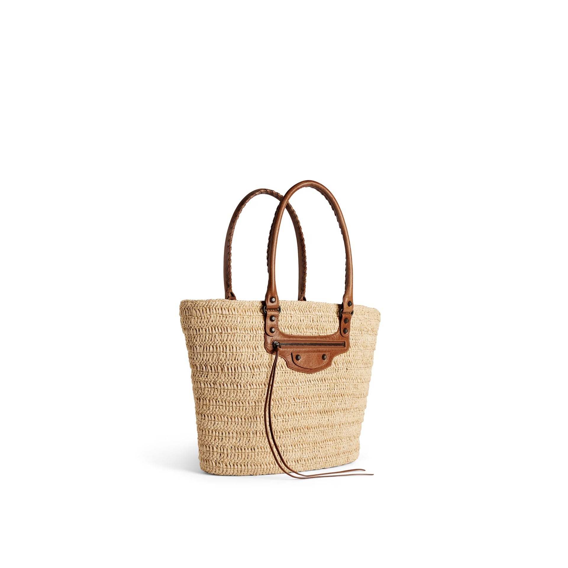Balenciaga Le City Medium Raffia Bag