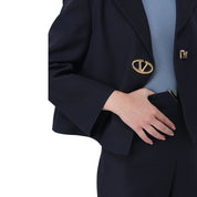 Valentino Wool And Silk Cropped Blazer