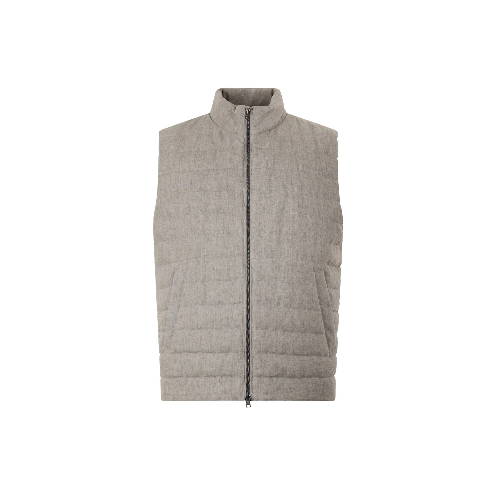 Herno Linen Down Gilet - MEN CLOTHING - HERNO - Jammy Dude