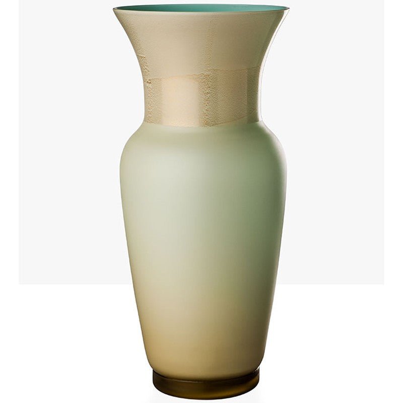VASO OPALINO -706.23- paglierino/verde menta foglia oro - VENINI - Jammy Dude