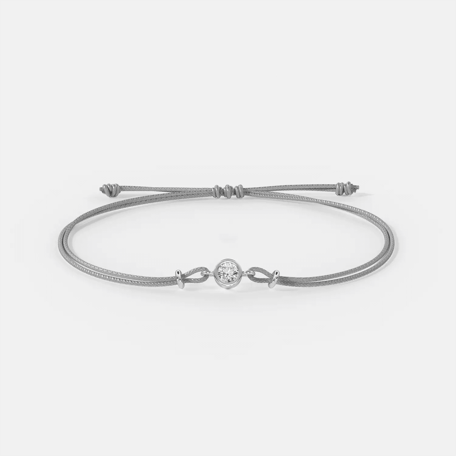 Braccialetto di corda con diamante 0.25 carati - The New Leo - Jammy Dude