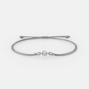 Braccialetto di corda con diamante 0.25 carati - The New Leo - Jammy Dude