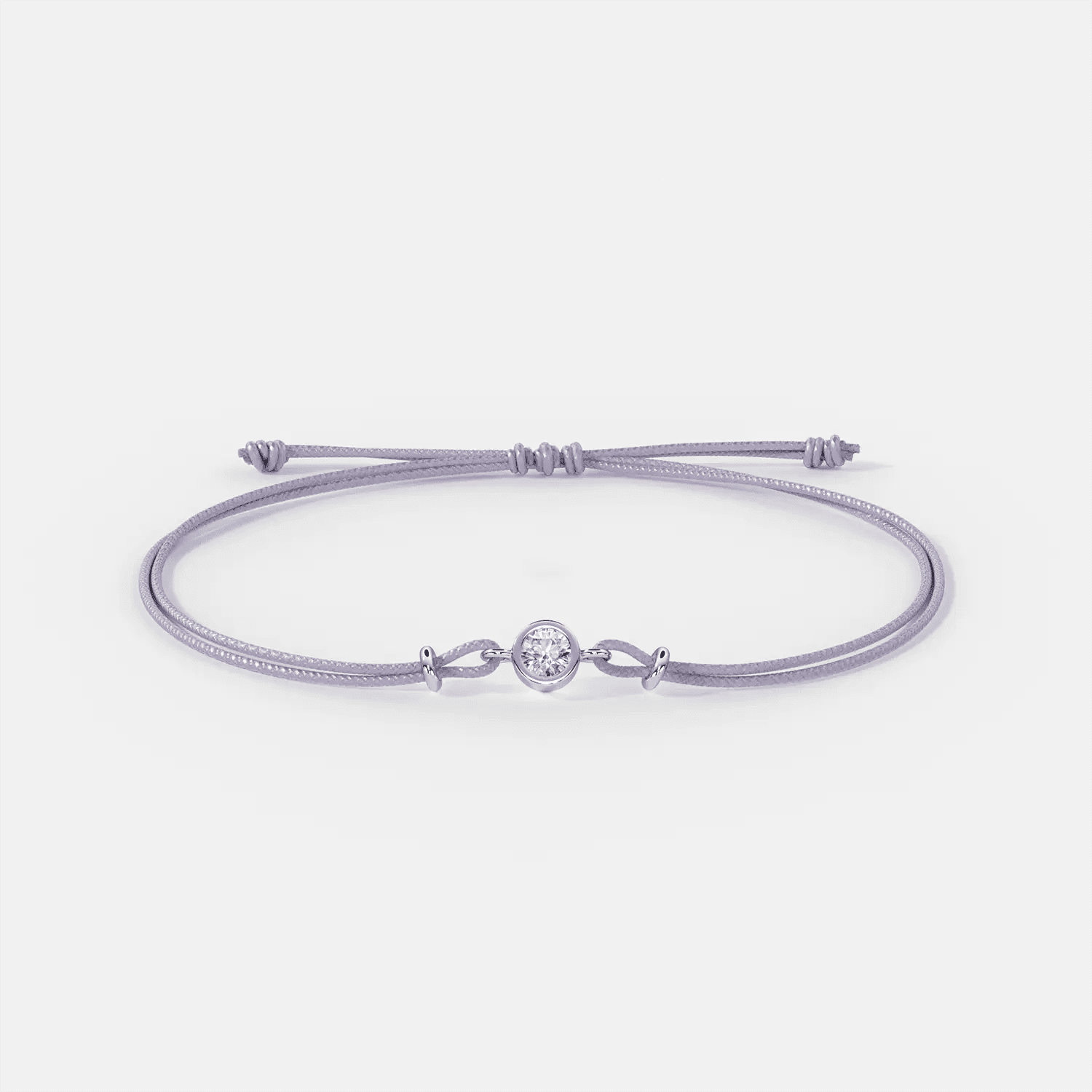 Braccialetto di corda con diamante 0.25 carati - The New Leo - Jammy Dude