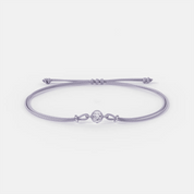 Braccialetto di corda con diamante 0.25 carati - The New Leo - Jammy Dude