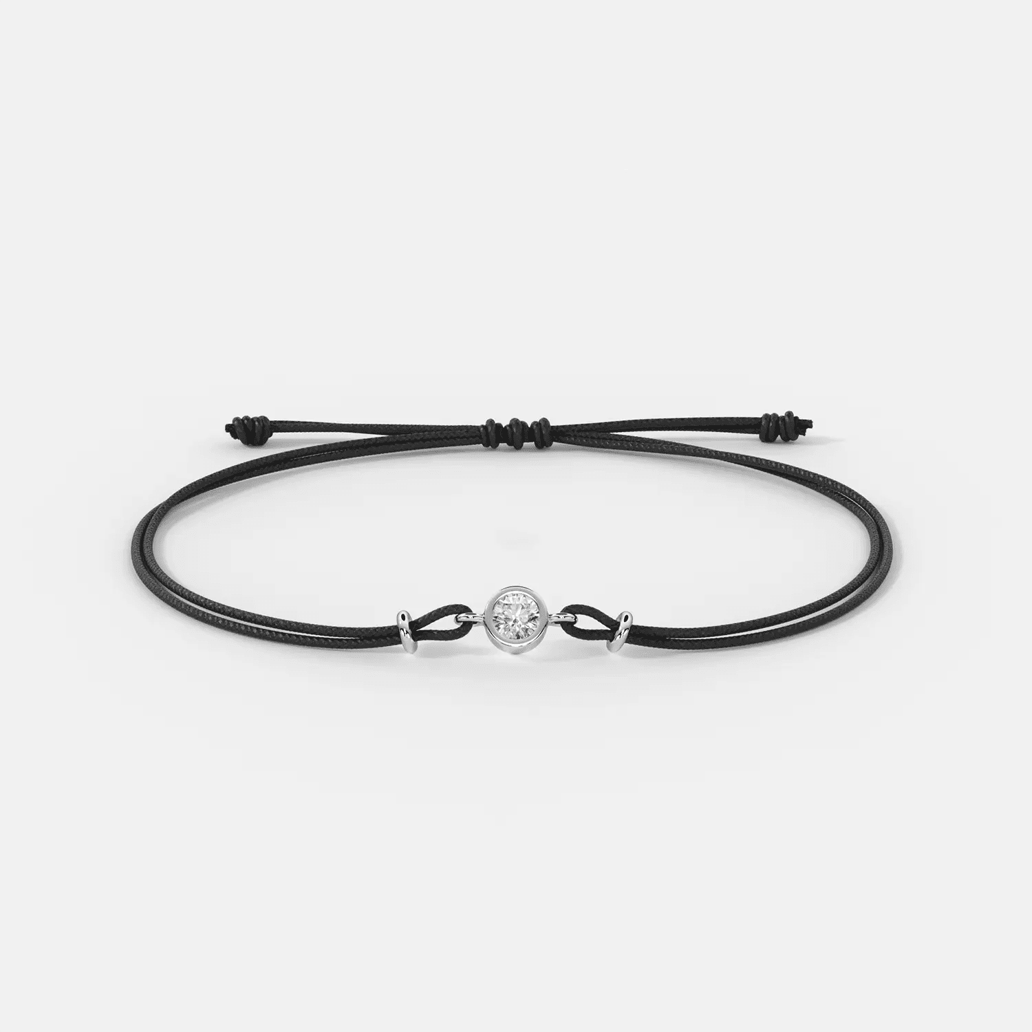 Braccialetto di corda con diamante 0.25 carati - The New Leo - Jammy Dude