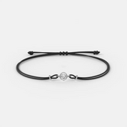 Braccialetto di corda con diamante 0.25 carati - The New Leo - Jammy Dude