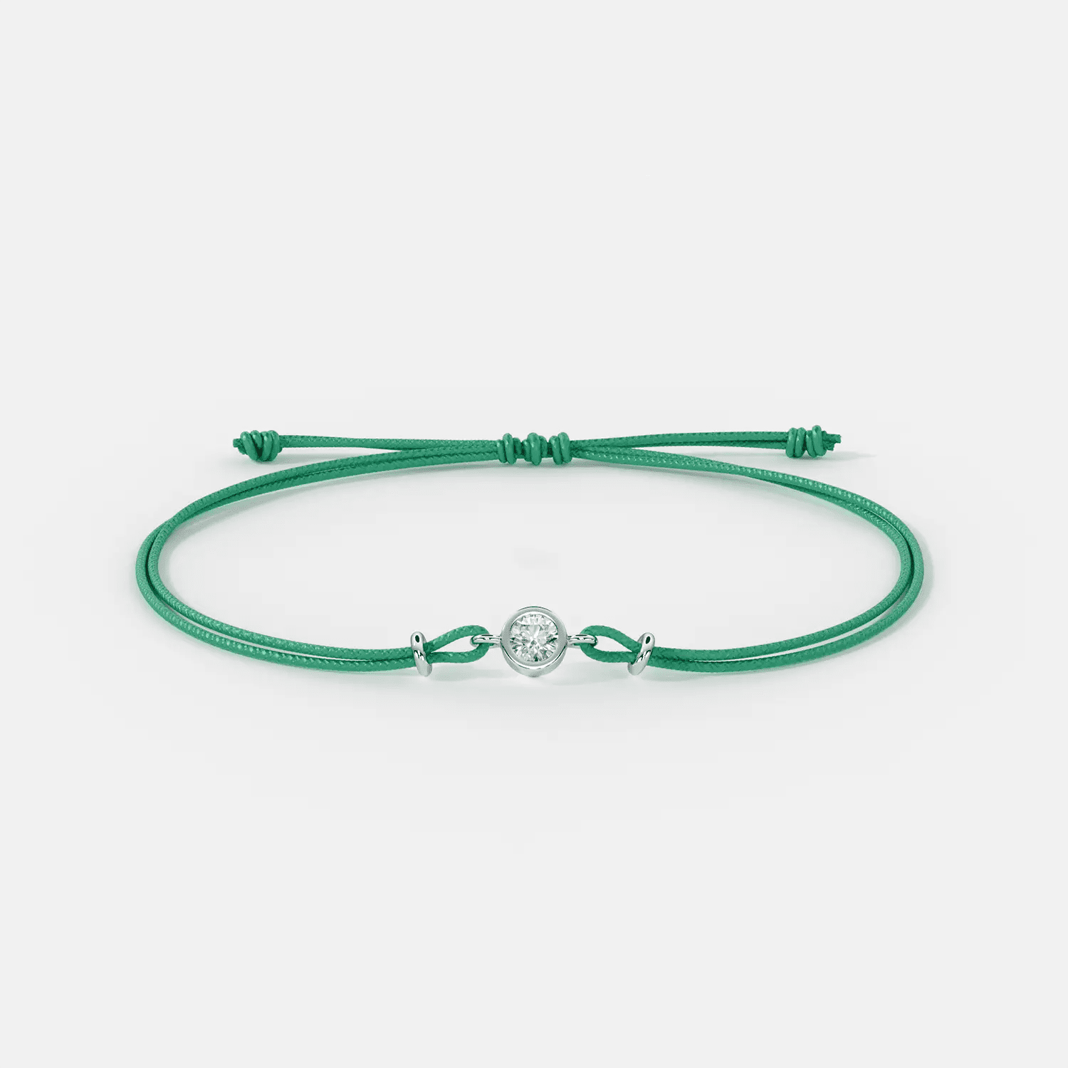 Braccialetto di corda con diamante 0.25 carati - The New Leo - Jammy Dude